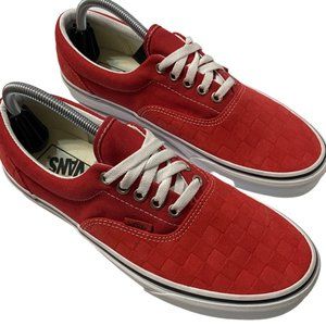 Vans M 9 W 10.5 Era Checkered Red